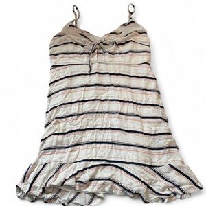 Guess Striped Mini Dress with Tie-Front